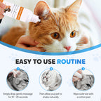 Arenzza ear cleaner for dogs and cats, pet supplies, showing the ear cleaning tool with a white and blue design.