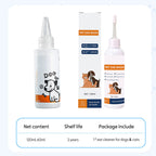 Arenzza pet ear cleaner for dogs and cats, shown in a bottle with a dropper, designed for safe and effective ear cleaning.