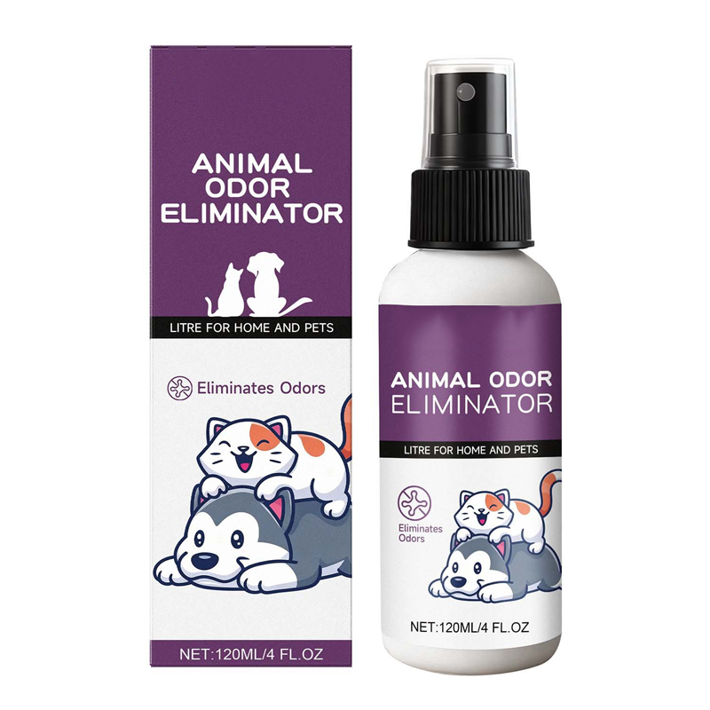 Arenzza Effective Pets Odor Eliminator spray for pet supplies, showing the bottle with fresh scent and long-lasting freshness.