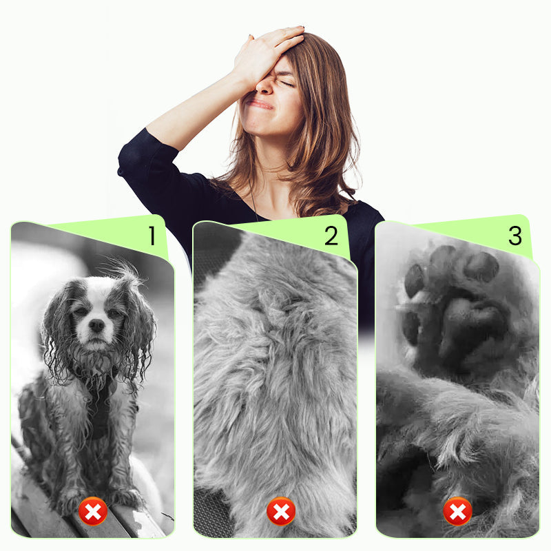 Arenzza Gentle Pet Cleaning No-Rinse Gloves showing soft, reusable gloves designed for easy pet grooming and cleaning.