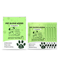 Arenzza gentle pet cleaning no-rinse gloves showing soft, textured gloves designed for easy pet grooming and cleaning.