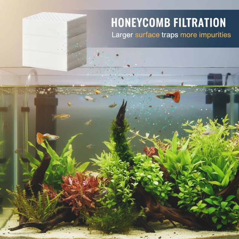 Arenzza aquarium water clarifying sheets in packaging, designed for pet supplies to improve water clarity in fish tanks.