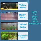 Arenzza Aquarium Water Clarifying Sheets in packaging, designed for pet aquarium water maintenance and clarity.