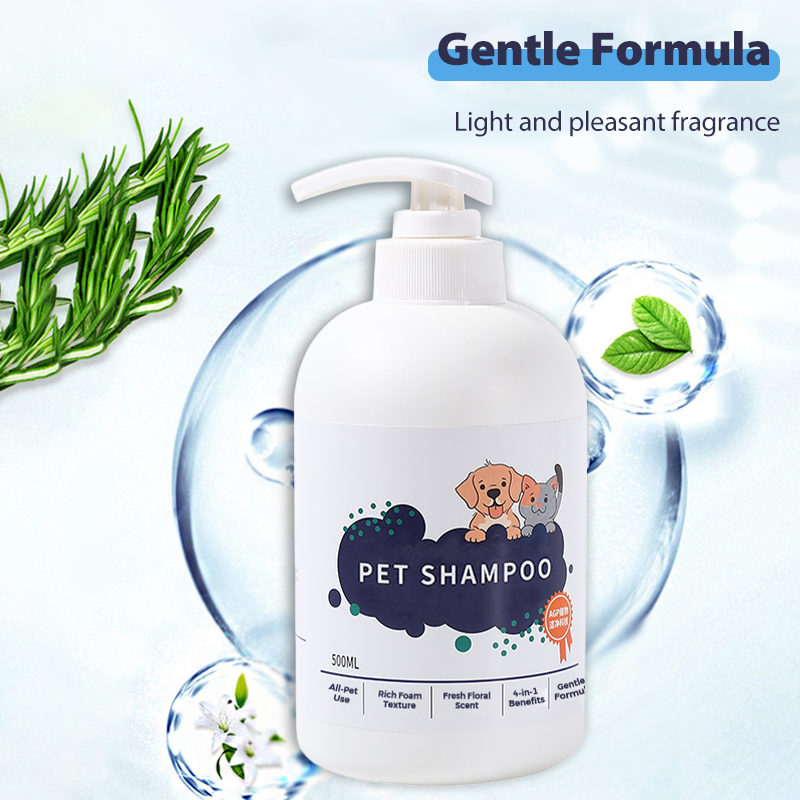 Arenzza Gentle Fresh All-in-One Pet Shampoo bottle with label, suitable for cleaning and grooming pets in pet supplies.
