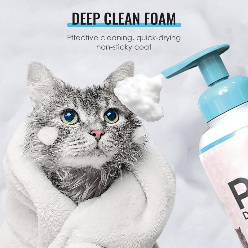 Arenzza waterless cleansing shampoo for dogs and cats in a bottle, used for quick, no-water pet grooming and cleaning.