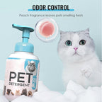 Arenzza Waterless Cleansing Shampoo for dogs and cats, pet supplies in a bottle with a pump for easy use.