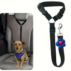 Arenzza 2-in-1 dog car seat belt and walking leash for pets, adjustable and durable, shown in a close-up with a leash clip.