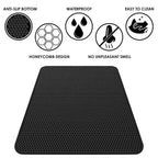 Arenzza non-slip cat litter mat with textured surface, designed to catch litter from cat paws in a pet supplies image.