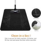 Arenzza non-slip cat litter mat with textured surface designed to catch litter and prevent slipping, in a cozy home setting.