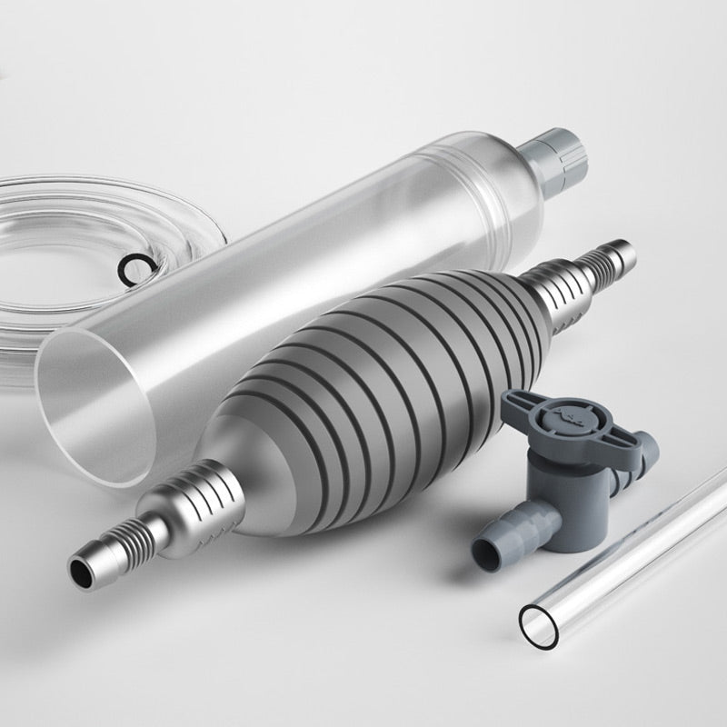 Arenzza aquarium vacuum cleaner with siphon for fast cleaning of fish tanks, pet supplies tool for easy aquarium maintenance.