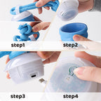 Arenzza electronic pet soothing toy ball with colorful lights and sensors, designed to entertain and calm cats and small pets.