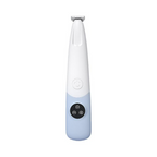 Arenzza Pet Paw Trimmer for cats and dogs, showing a close-up of the ergonomic grooming tool with trimmed pet paw nails.