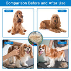 Arenzza professional deshedding tool for dogs and cats, showing a sleek pet grooming brush with stainless steel blades.