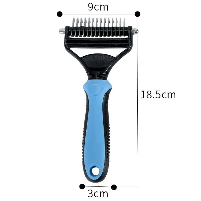 Arenzza professional deshedding tool for dogs and cats, with stainless steel blades and ergonomic handle for pet shedding grooming.