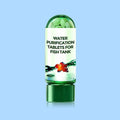 Arenzza aquarium water purification tablet in a clear container, designed for pet aquarium maintenance and water quality improvement.