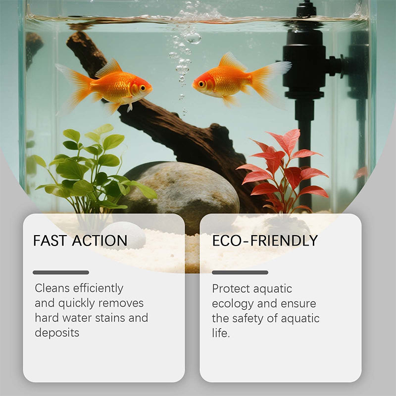 Arenzza Easy-Use Water Clarifier for fish tanks, clear liquid solution in a bottle for maintaining clean aquarium water.