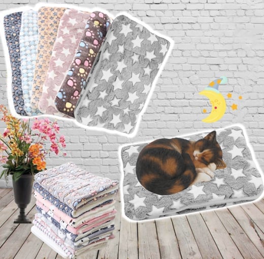 Arenzza cozy calming pet blanket for cats, soft and plush, designed to provide comfort and warmth for pets.