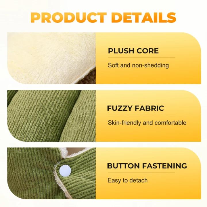 Aarenzza Warmth Cozy Comfort plush pet cave in soft, plush fabric, providing a comfortable hideaway for small pets.