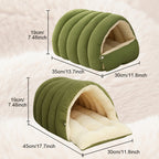 Arenzza Warmth Cozy Comfort plush pet cave with soft, cushioned interior and exterior for a cozy pet shelter.