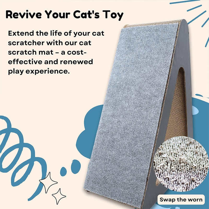 Arenzza cat scratching mat protecting furniture, made of durable material with sisal surface for cats to scratch and play.