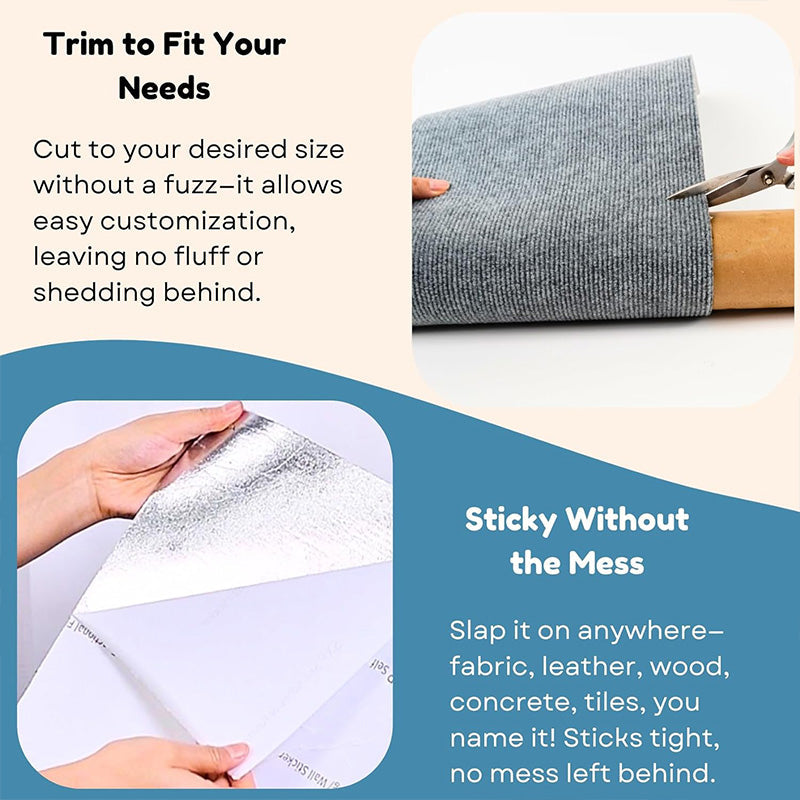 Arenzza scratching mat for cats, designed to protect furniture, with a textured surface for scratching and play.