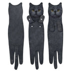 Cute Arenzza cat-themed hand towel with paw prints, ideal for pet supplies and feline lovers. Bright, soft, and decorative.