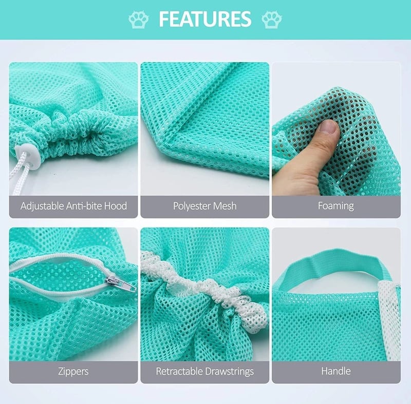 Arenzza multi-functional pet grooming bath bag with adjustable straps and compartments for easy pet bathing and grooming.