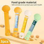 Arenzza Cat Treat Squeeze Feeder Spoon for pet supplies, showing a close-up of the soft silicone spoon designed for easy treat dispensing.