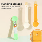Arenzza Cat Treat Squeeze Feeder Spoon for pet supplies, showing a flexible silicone spoon with treats for cats.