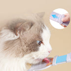 Arenzza Cat Treat Squeeze Feeder Spoon in clear plastic, designed for easy feeding and treats for pets.
