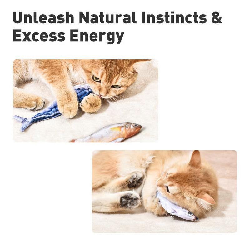 Aarenza realistic hopping fish toy for cats, colorful and lifelike pet toy designed to entertain feline pets.