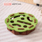 Arenzza interactive felt maze toy for cats with colorful pathways and small balls for engaging feline play and mental stimulation.