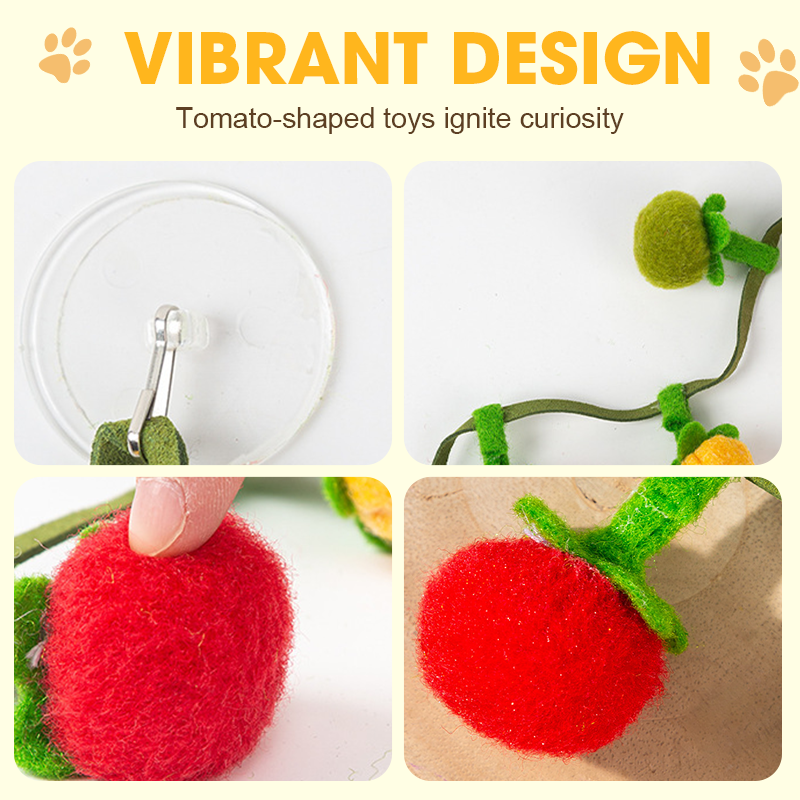 Colorful fruit-shaped catnip toy string for cats, made by Arenzza, designed for interactive play and fun pet entertainment.