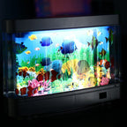 Artificial tropical fish aquarium lamp by Arenzza, illuminating a pet supplies tropical fish tank with vibrant colors and realistic fish decor.
