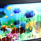 Aarenza artificial tropical fish aquarium lamp with vibrant colorful lighting for pet fish tanks.