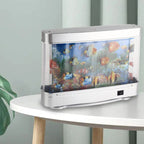 Artificial tropical fish aquarium lamp by Arenzza, designed for pet aquariums, with colorful fish and vibrant lighting display.