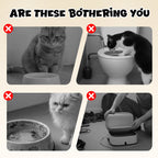 A wall-mounted toilet-shaped cat bowl from Arenzza, designed for pet feeding, with a realistic toilet design and clean white finish.