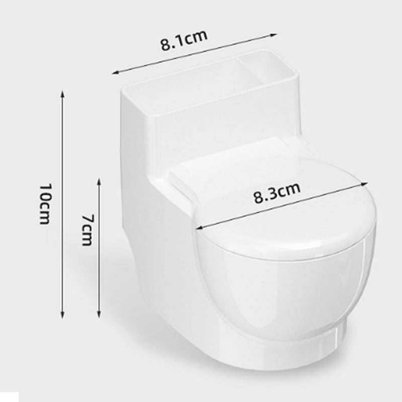 A wall-mounted cat bowl shaped like a toilet, made by Arenzza, designed for pet feeding and easy wall installation.