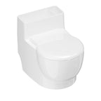 Arenzza wall-mounted cat bowl shaped like a toilet, designed for pet feeding, mounted on a bathroom wall with a cat bowl in the image.