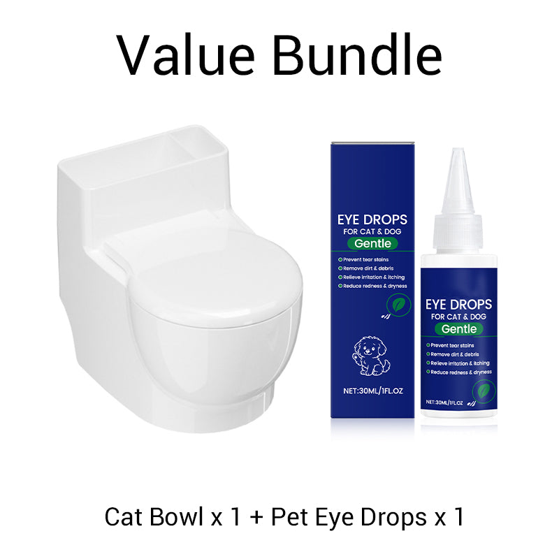 Wall-mounted cat bowl shaped like a toilet, made by Arenzza, designed for pet feeding with realistic toilet design.