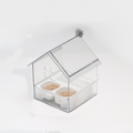 Arenzza pull-out external parrot feeder for pet supplies, featuring a clear design with multiple feeding ports for birds.
