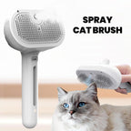 Arenzza spray cat brush for pet grooming, featuring a handheld design with soft bristles for gentle fur detangling and cleaning.