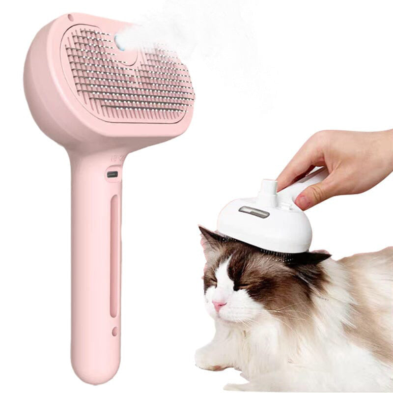Arenzza spray cat brush for pet grooming, featuring a sleek design and soft bristles for gentle feline coat care.