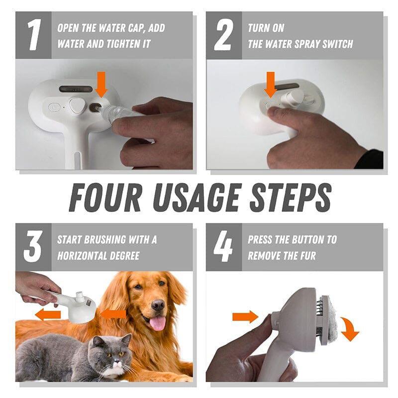 Arenzza spray cat brush with ergonomic handle and bristles, designed for gentle grooming of cats in pet supplies.