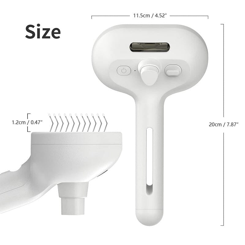 Arenzza spray cat brush for pet grooming, showing a handheld brush with soft bristles suitable for cats and small pets.