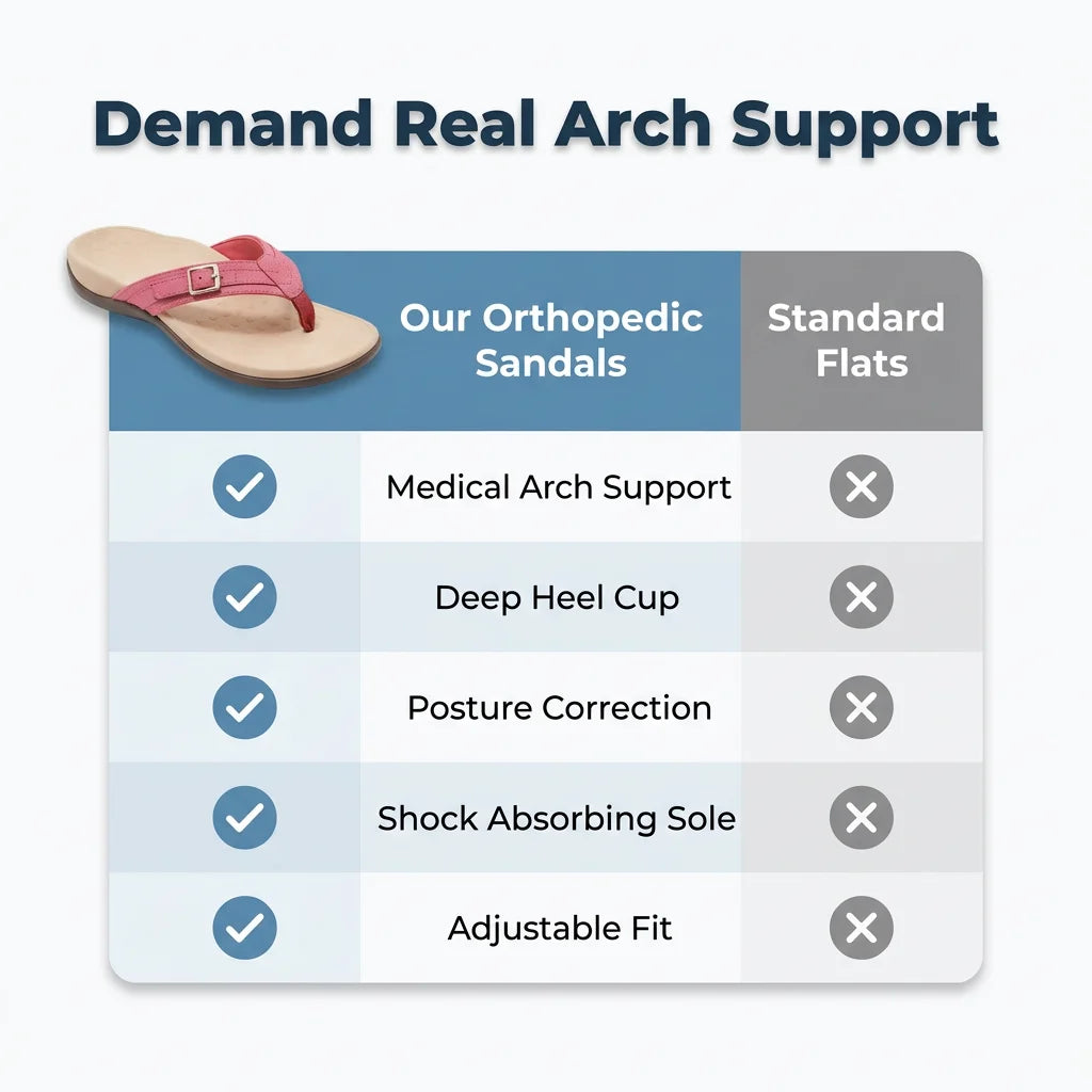 A pair of Arenzza orthopedic arch support sandals with cushioned straps, designed for all-day comfort and foot arch stability.