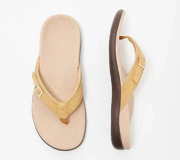 Arenzza orthopedic arch support sandals with cushioned footbed and adjustable straps, designed for all-day comfort and support.