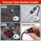 Arenzza Magnetic Sewing Laser with multi-panel grid for precise straight stitches on fabric during sewing projects.