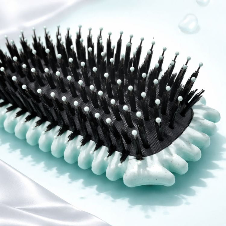 Arenzza curl defining hairbrush with wide bristles for detangling and enhancing natural curls and waves.