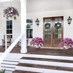 Colorful artificial petunias by Arenzza, weatherproof floral display with vibrant, lifelike petals for outdoor decoration.